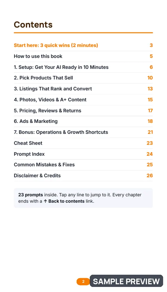 Sample page 2 of Sell Online: Meesho, Amazon, Flipkart & Instagram Shop: Contents